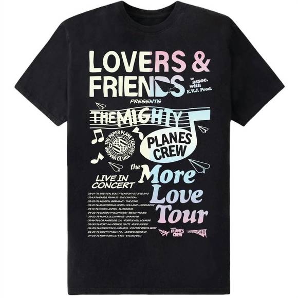 NEW PAPER PLANES men's more love tee in black - Picture 2 of 3